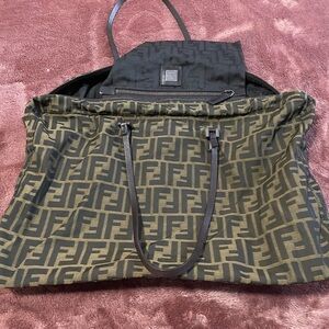 Fendi Zucca canves Zipper Tote